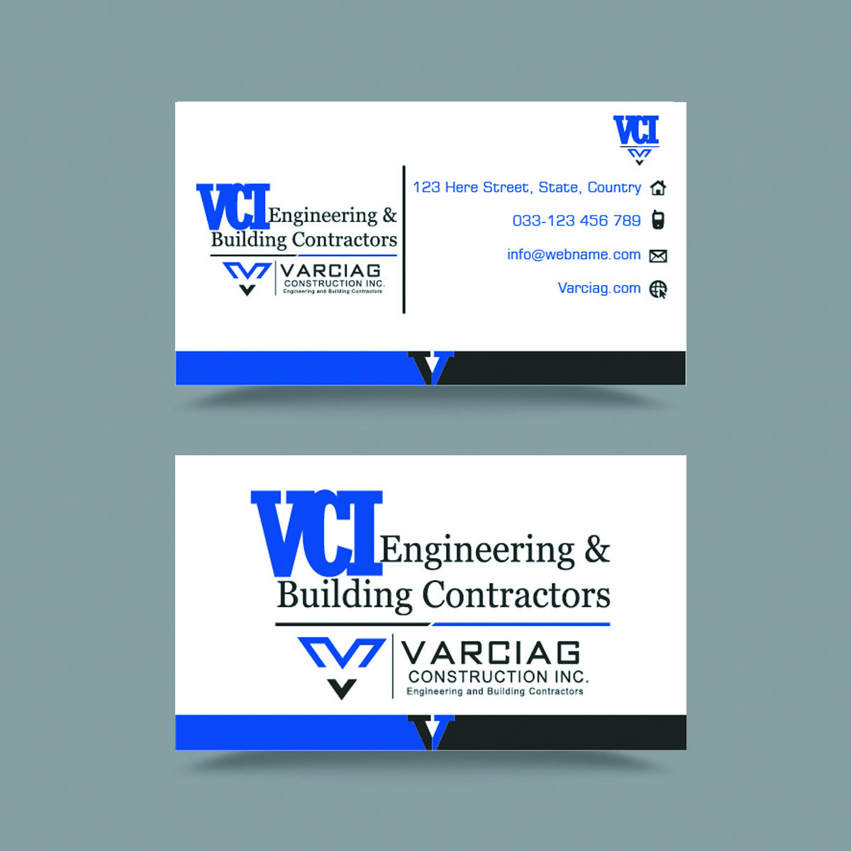 Business Card Design by THÀNH for Varciag Construction  Inc | Design #19786348
