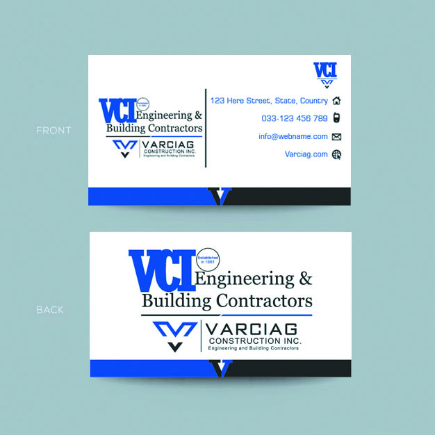 Business Card Design by THÀNH for Varciag Construction  Inc | Design #19786388