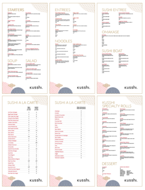 Menu Design by eleven for this project | Design #19835428