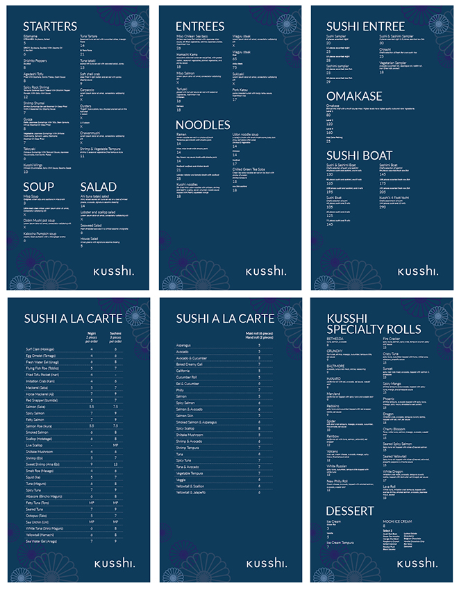 Menu Design by eleven for this project | Design #19835571