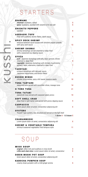Menu Design by Frauke 2 for this project | Design: #19851922