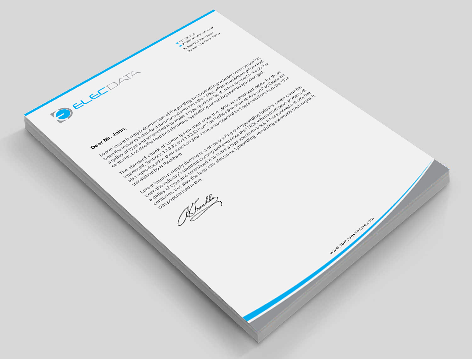 Letterhead Design by Infinitive Technology for this project | Design #19791122