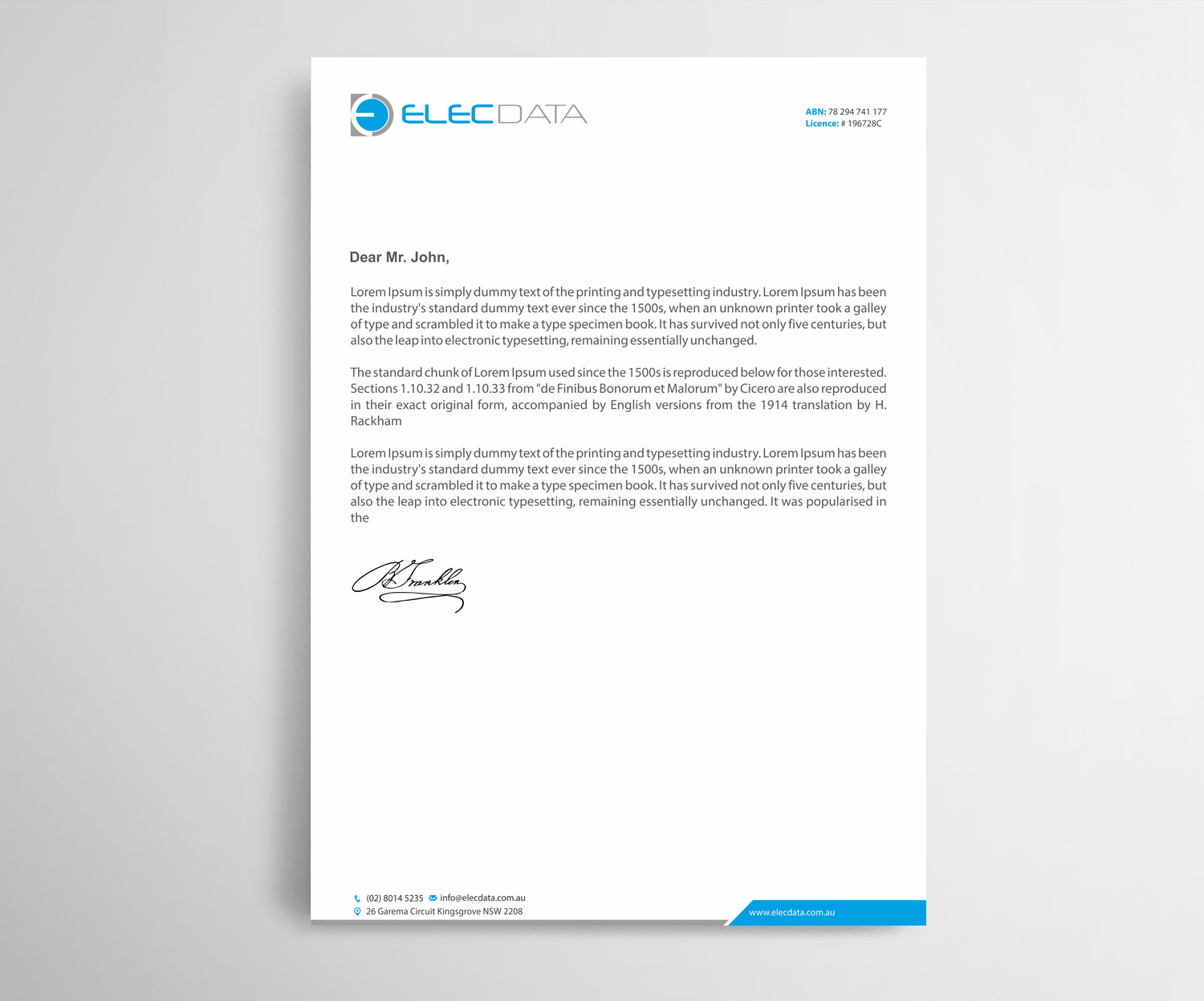 Letterhead Design by Infinitive Technology for this project | Design #19814309