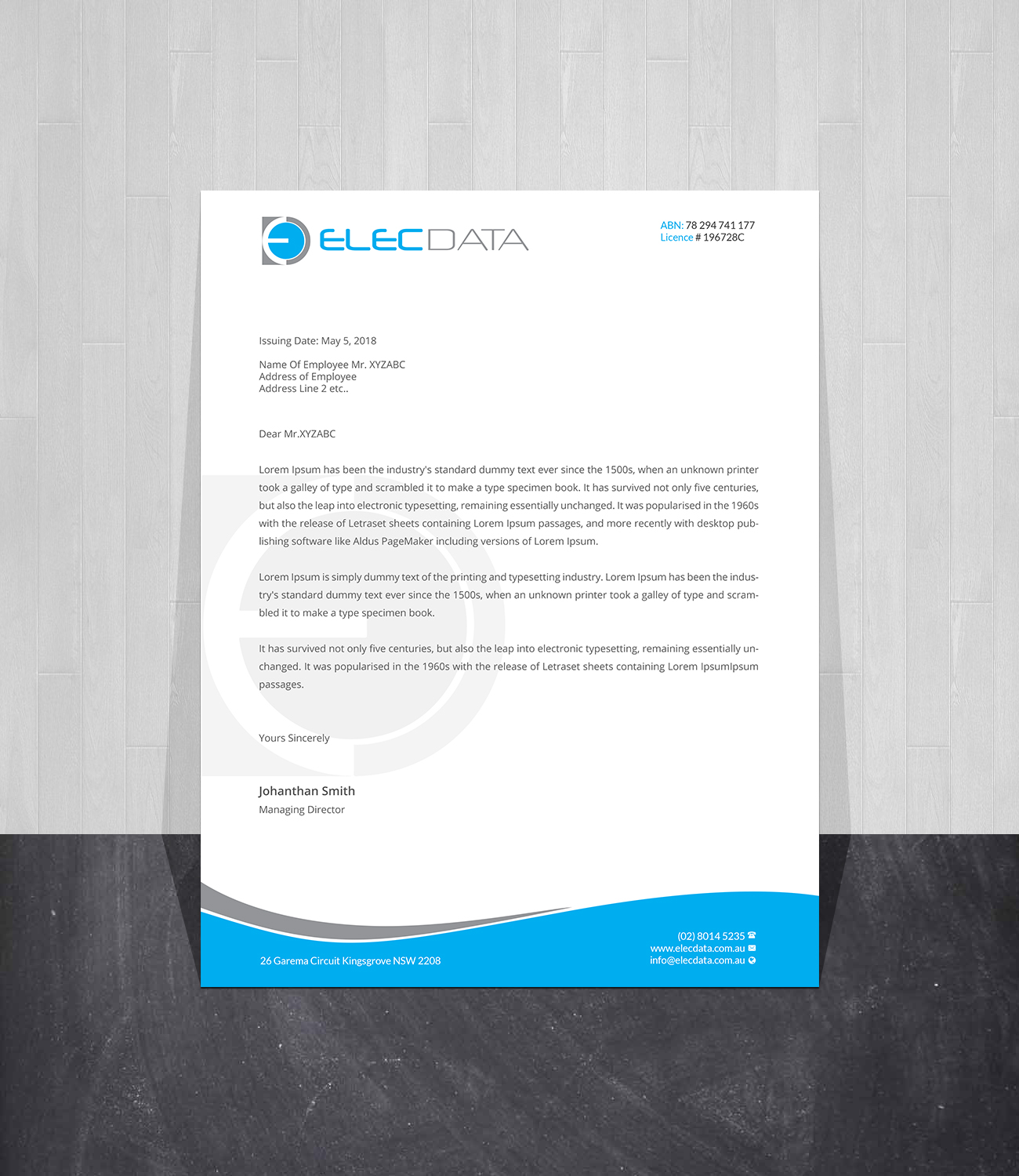 Letterhead Design by Creations Box 2015 for this project | Design #19794283