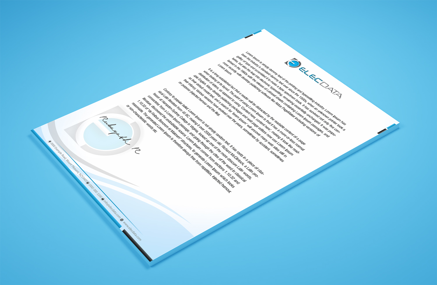 Letterhead Design by Petter Goms for this project | Design #19783078