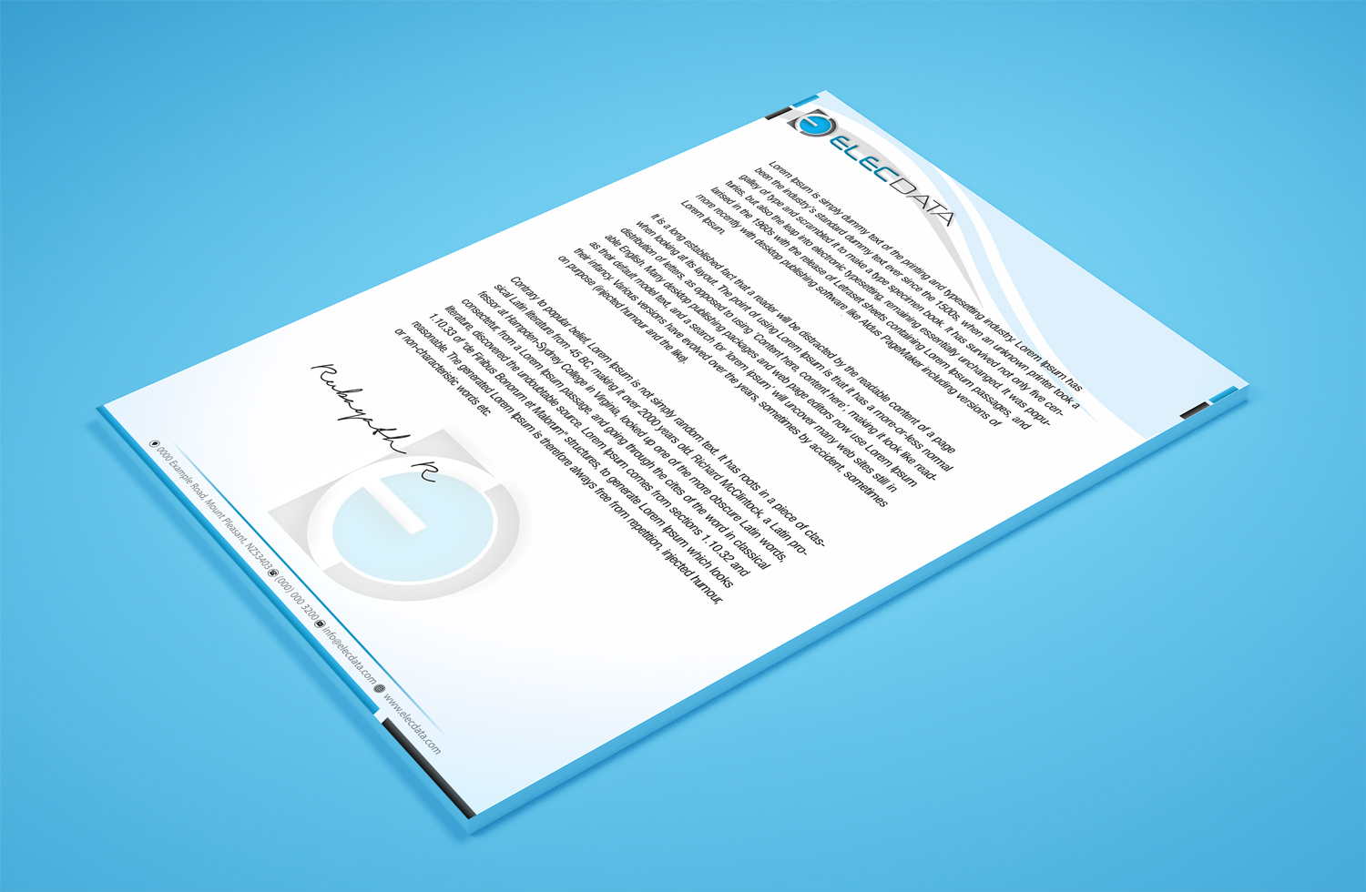 Letterhead Design by Petter Goms for this project | Design #19783146