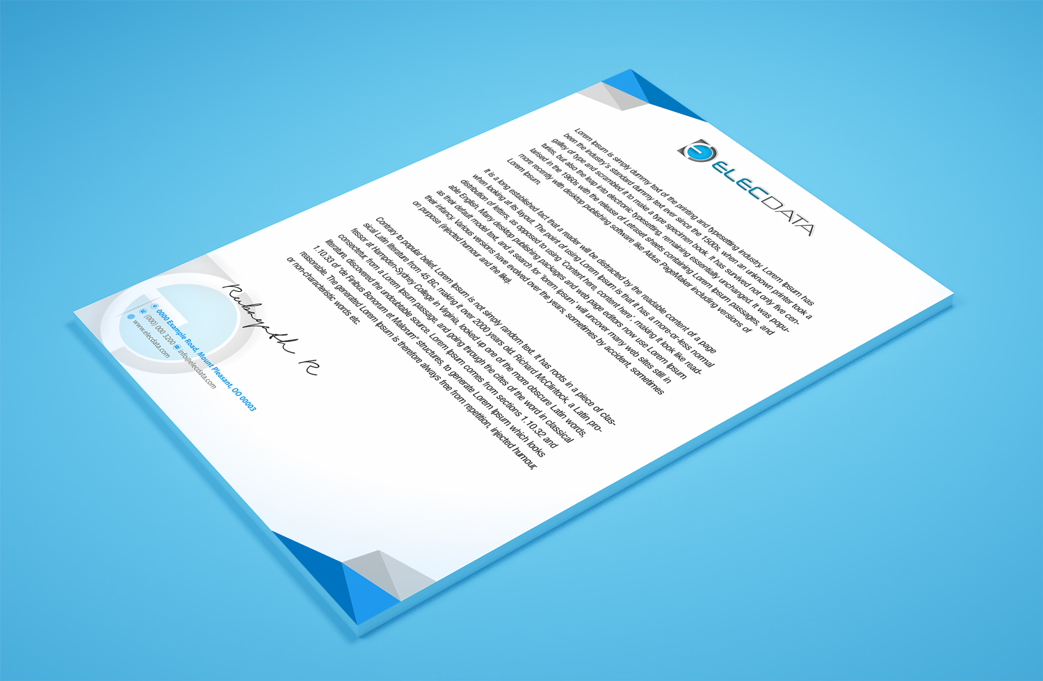 Letterhead Design by Petter Goms for this project | Design #19783430