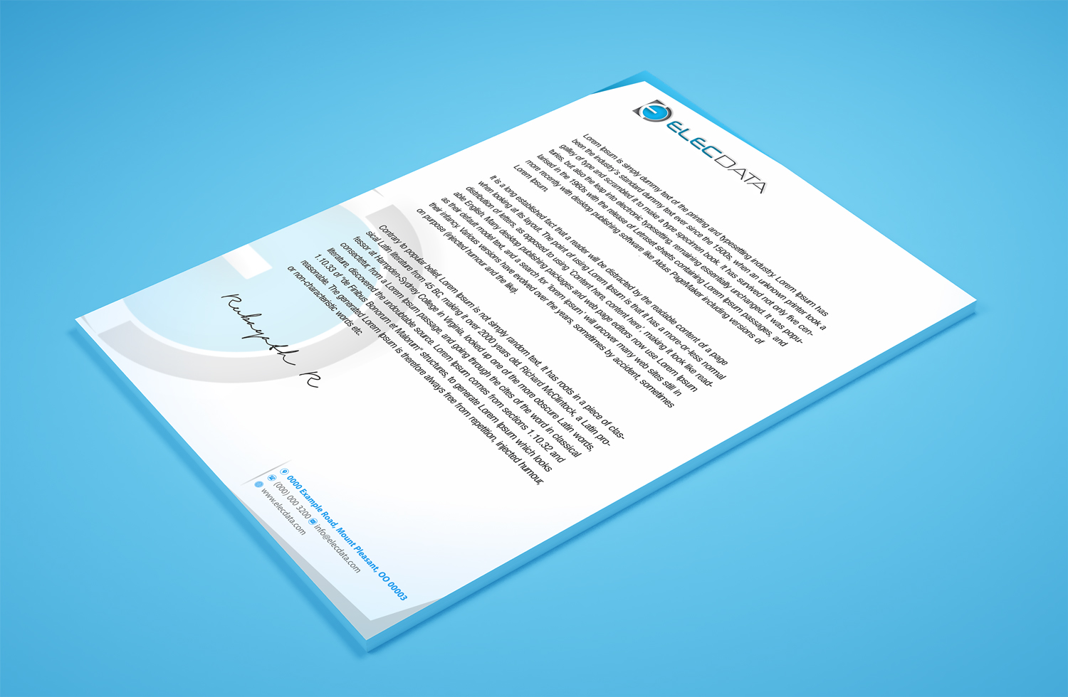 Letterhead Design by Petter Goms for this project | Design #19783453