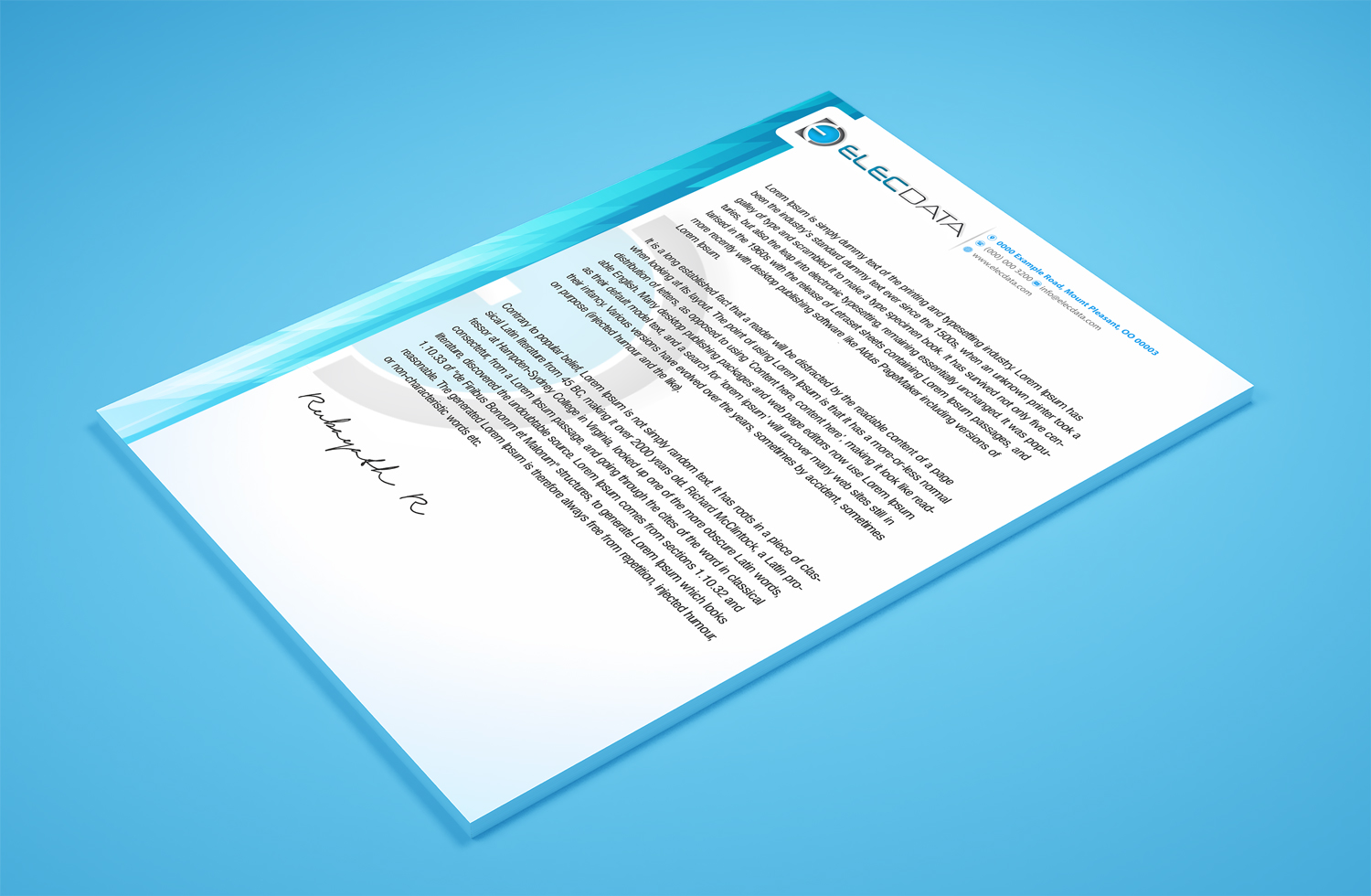 Letterhead Design by Petter Goms for this project | Design #19783874