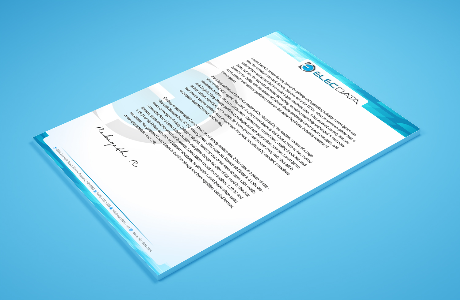 Letterhead Design by Petter Goms for this project | Design #19783875