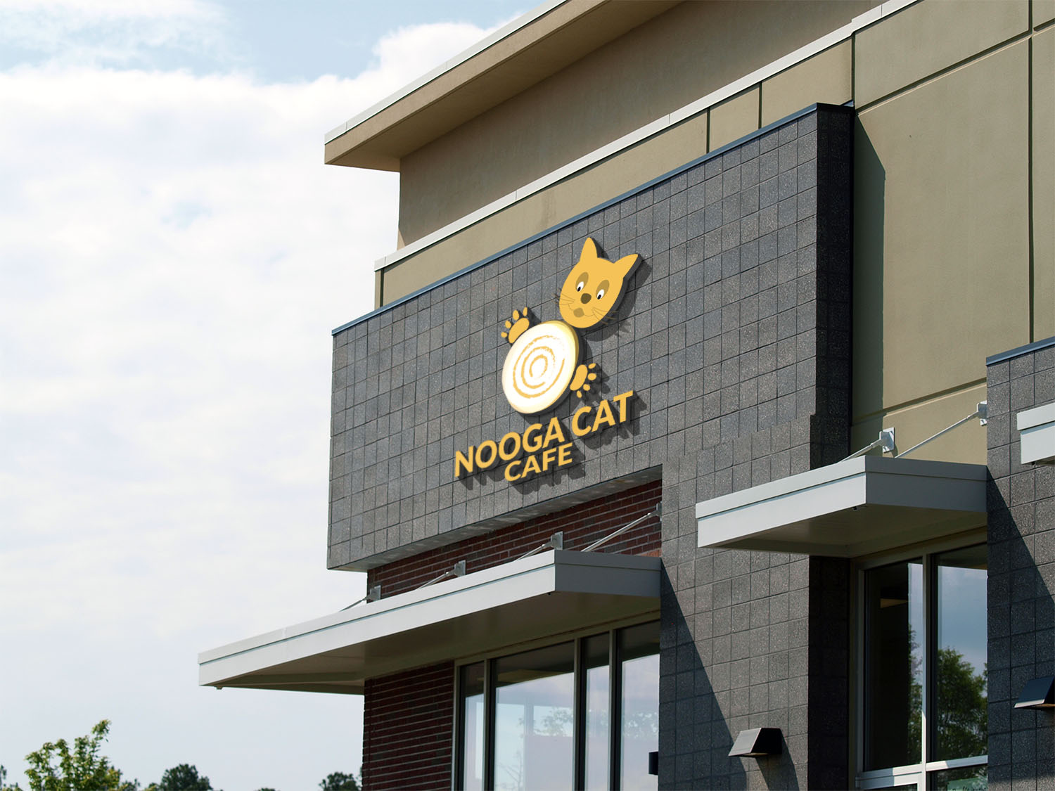 Logo Design by Mountain Plus Image for NOOGA CAT CAFE | Design #19795852