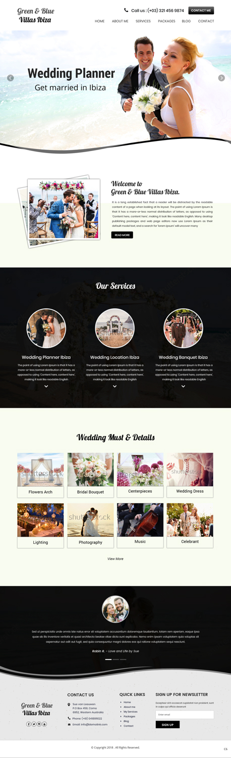 Web Design by pb for GREEN AND BLUE VILLAS IBIZA SL | Design #19795240