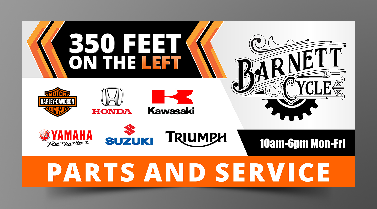 Signage Design by ecorokerz for BARNETT CYCLES | Design #19836999