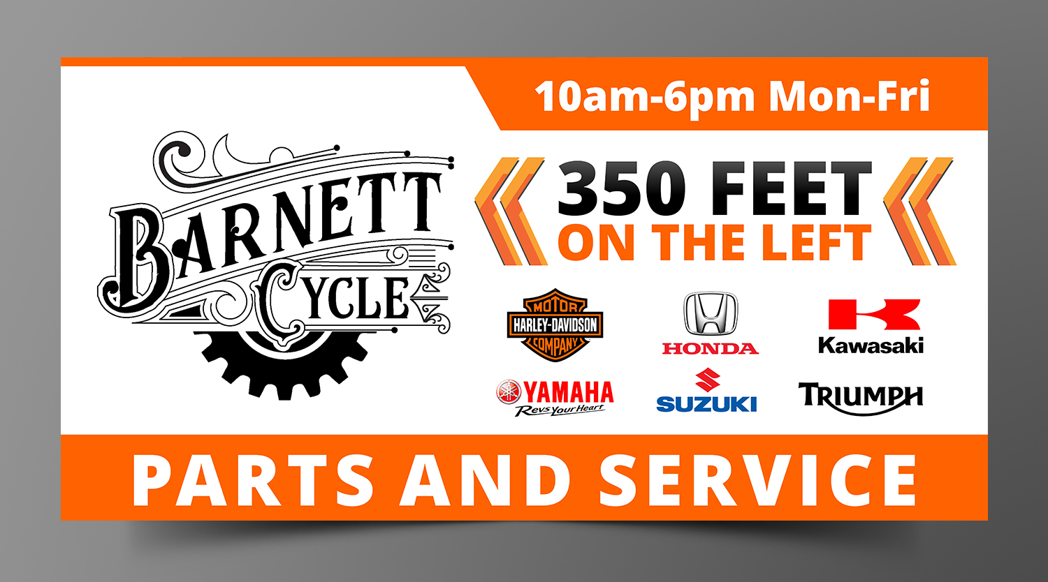 Signage Design by ecorokerz for BARNETT CYCLES | Design #19837000
