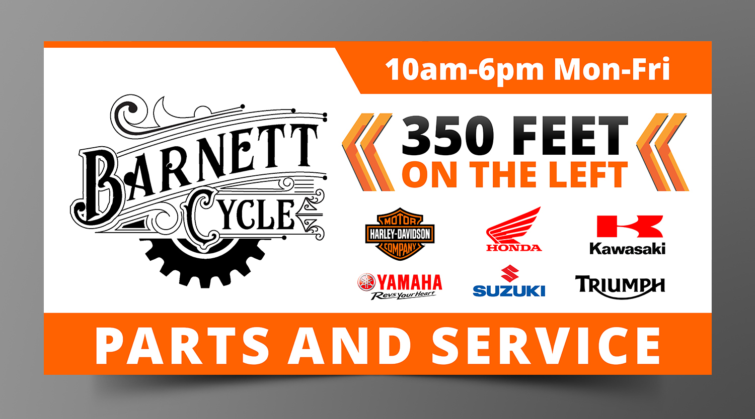Diseño de Señalética por ecorokerz para BARNETT CYCLES | Diseño #19869500