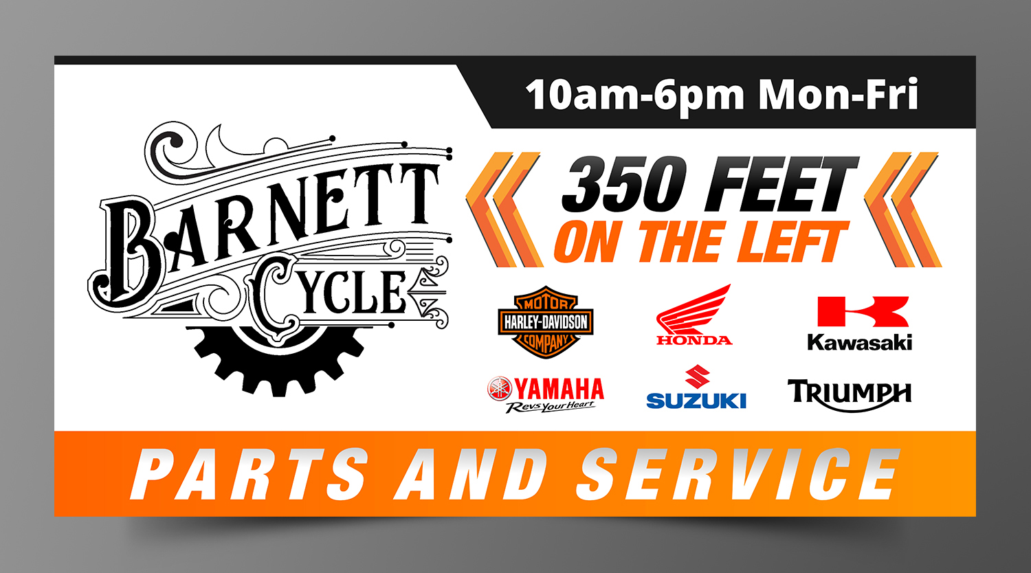 Diseño de Señalética por ecorokerz para BARNETT CYCLES | Diseño #19869501