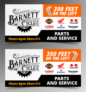 Signage Design by ecorokerz for BARNETT CYCLES | Design: #19904600