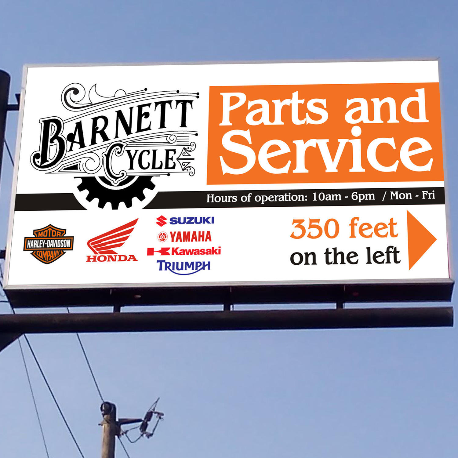 Signage Design by DG+ for BARNETT CYCLES | Design #19850730