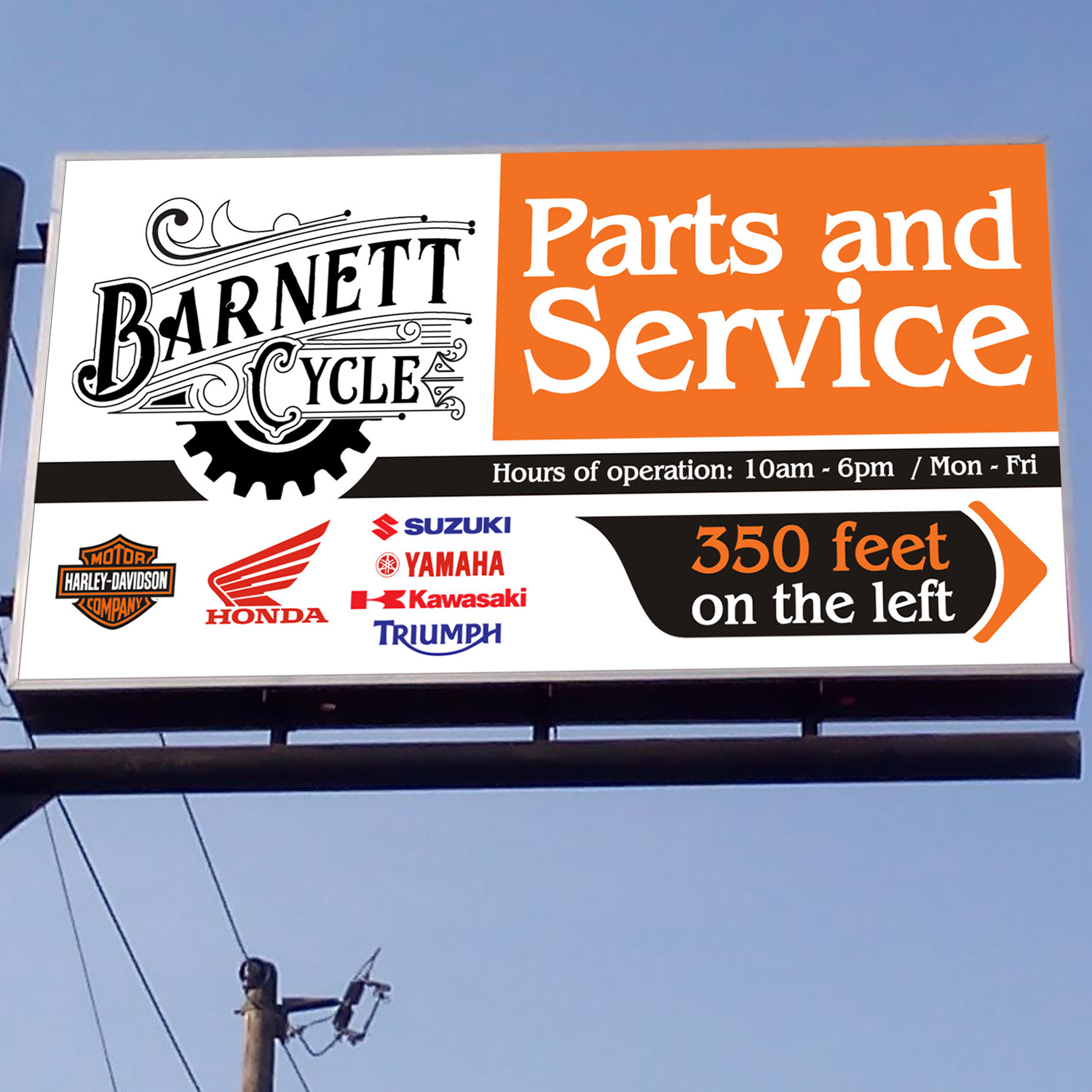 Diseño de Señalética por DG+ para BARNETT CYCLES | Diseño #19850740