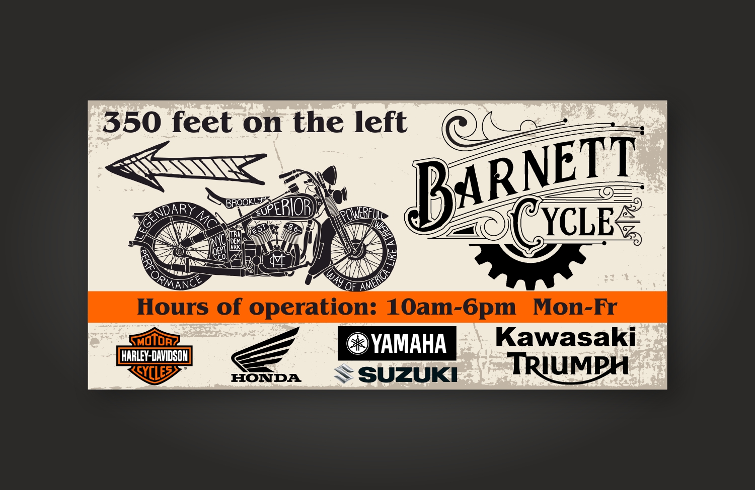 Diseño de Señalética por Maestroto para BARNETT CYCLES | Diseño #19812579