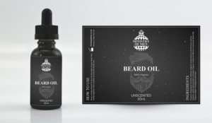 100% Organic Beard Care Product labels | Diseño Gráfico por aspiremedia