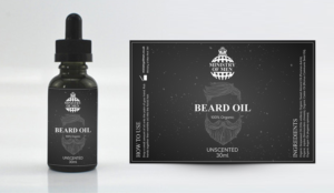 100% Organic Beard Care Product labels | Graphic Design by aspiremedia