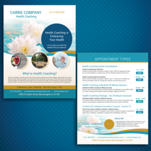 Flyer Design by uk for Carrie Company Health Coaching | Design: #19791354