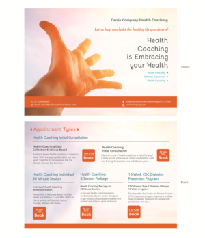 Flyer Design by ColorDrops for Carrie Company Health Coaching | Design: #19795179