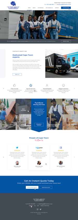 Two Men and a Truck Website (quoting web application) | Web-Design von Ved Web Services