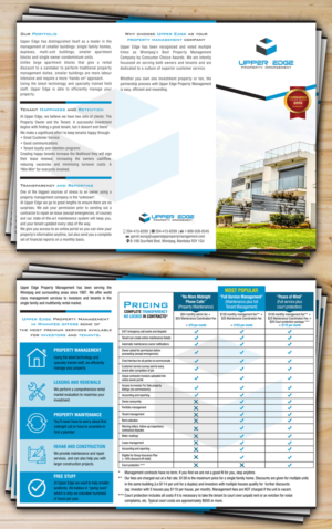 Flyer Design by Erkou for Upper Edge Property Management Inc. | Design #19831258
