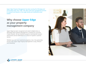 Flyer Design by ColorDrops for Upper Edge Property Management Inc. | Design: #19803317