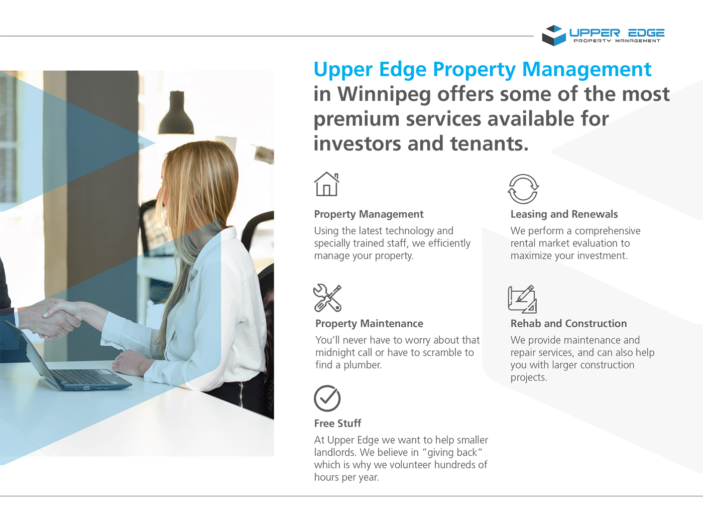 Flyer Design by ColorDrops for Upper Edge Property Management Inc. | Design #19803318