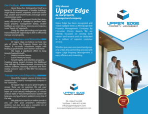 Flyer Design by raigraphics for Upper Edge Property Management Inc. | Design: #19818436