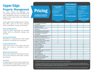 Flyer Design by raigraphics for Upper Edge Property Management Inc. | Design: #19819528