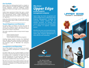 Flyer Design by raigraphics for Upper Edge Property Management Inc. | Design: #19819529