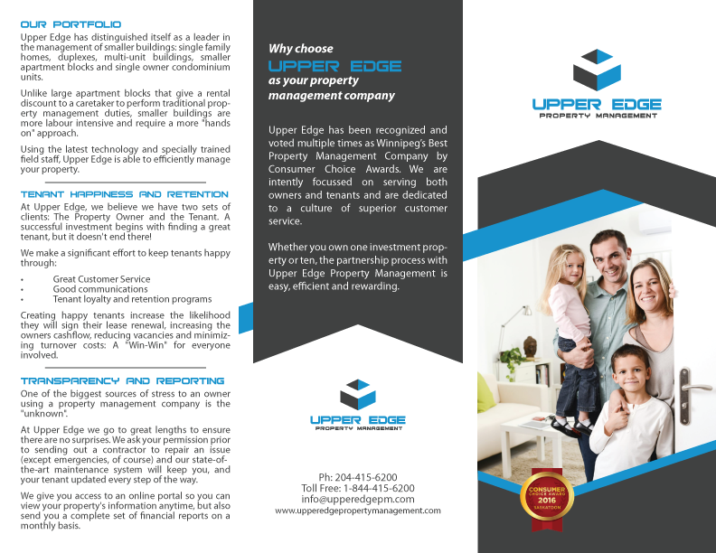 Flyer Design by raigraphics for Upper Edge Property Management Inc. | Design #19827098