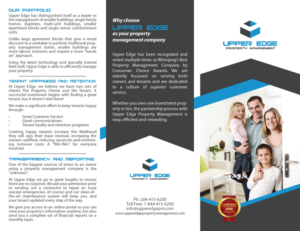 Flyer Design by raigraphics for Upper Edge Property Management Inc. | Design: #19827098