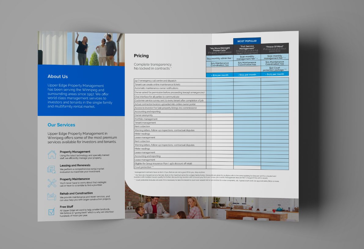 Flyer Design by Daniel James for Upper Edge Property Management Inc. | Design #19842768