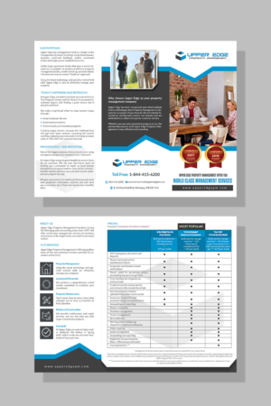 Flyer Design by Deepak_9_Malhotra for Upper Edge Property Management Inc. | Design: #19848614