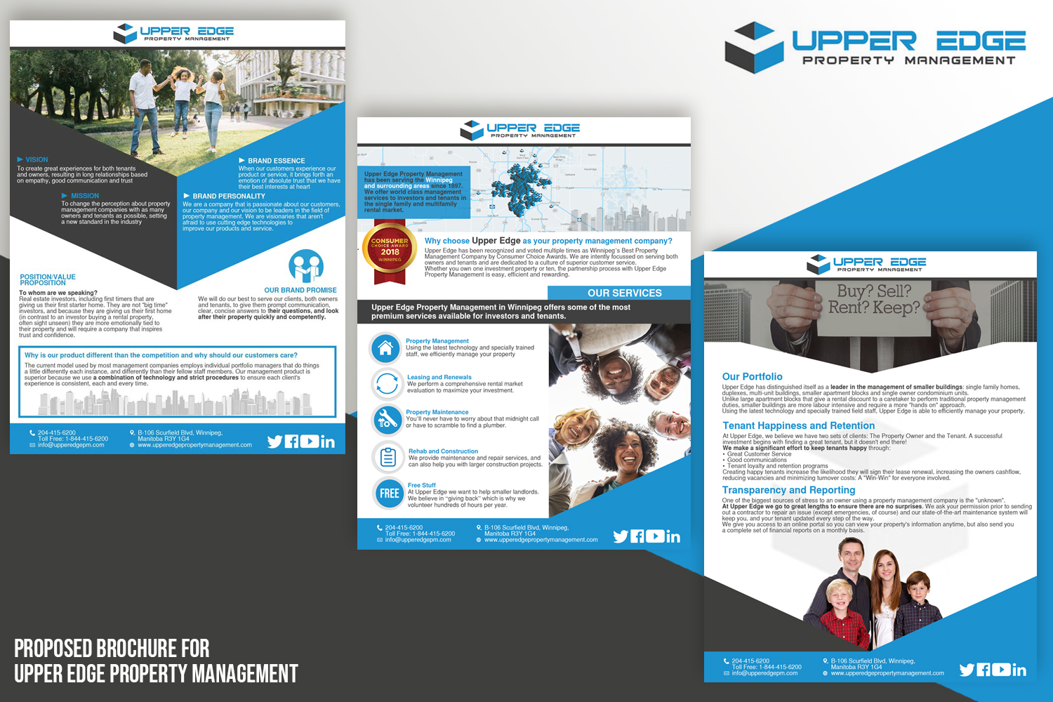 Diseño de Flyer por DA. para Upper Edge Property Management Inc. | Diseño #19802881