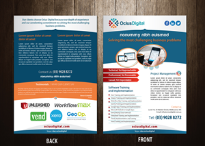 Flyer Design by meet007 for Ocius Digital | Design: #2930488