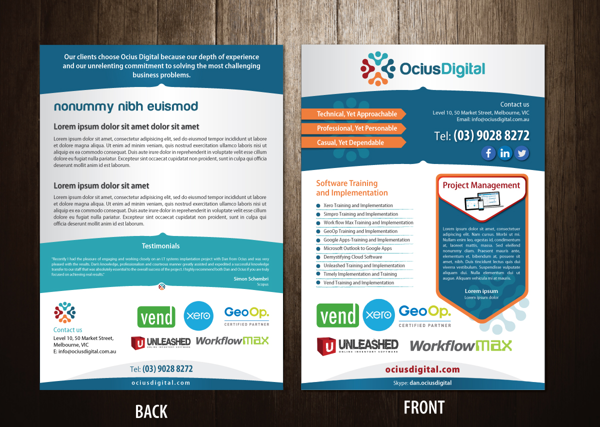 Flyer Design by meet007 for Ocius Digital | Design #2931935