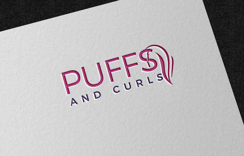 Logo Design by Malkuchulu for Puffs and Curls LLC | Design #19810997