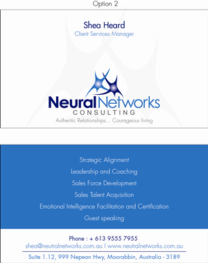 Business Card Design by Parimal for Neural Networks Consulting Pty Ltd | Design: #2913251