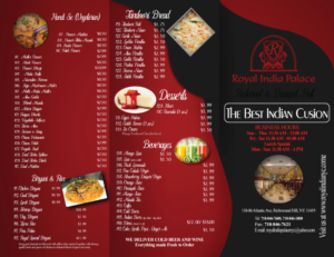 Menu Design by B Creators