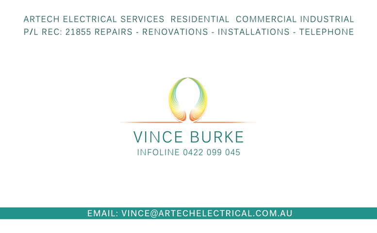 Diseño de Tarjeta de Presentación por duglas para Artech Electrical Services Pty Ltd | Diseño #2907552