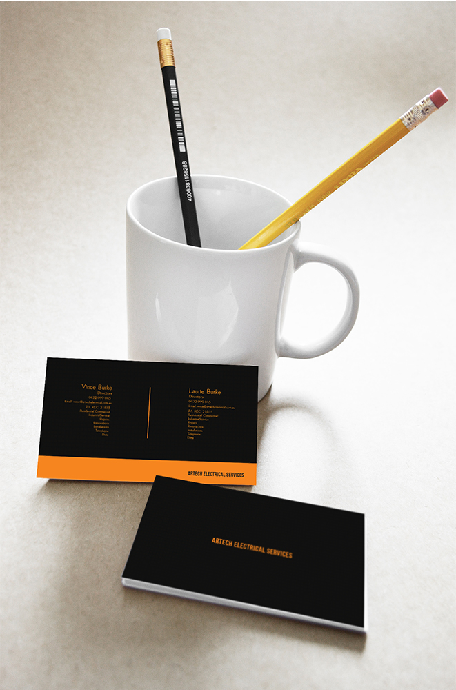 Diseño de Tarjeta de Presentación por shaikkazam para Artech Electrical Services Pty Ltd | Diseño #2945819