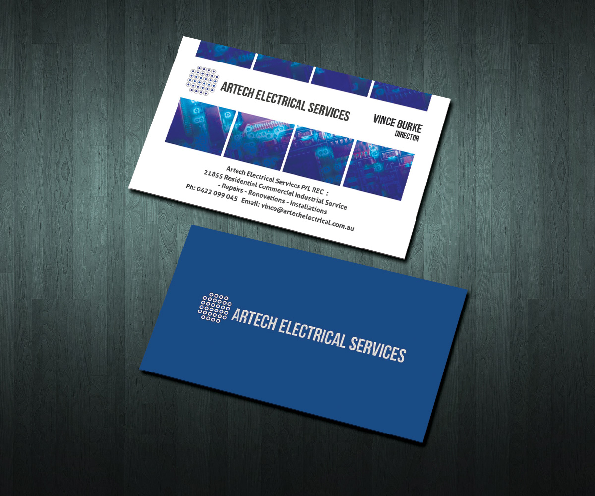 Business Card Design by Matrix5 Creative for Artech Electrical Services Pty Ltd | Design #2918279