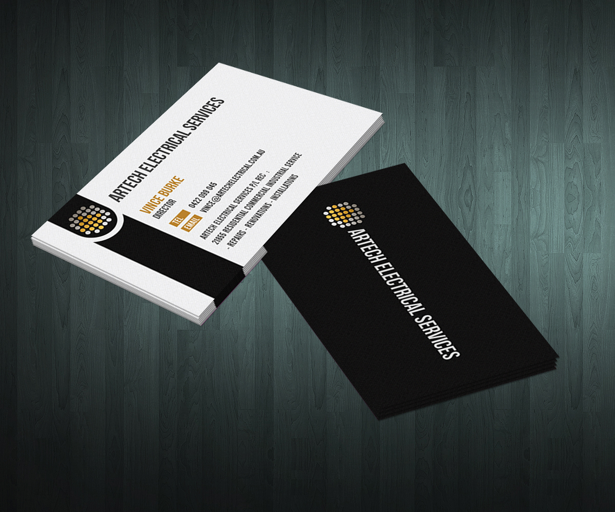 Business Card Design by Matrix5 Creative for Artech Electrical Services Pty Ltd | Design #2918739