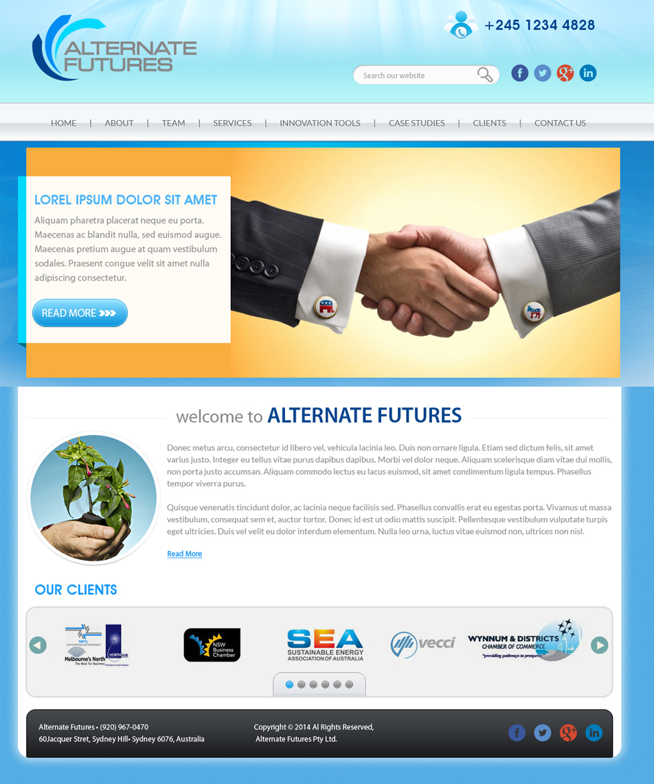Web-Design von Expert Designer für Alternate Futures Pty Ltd | Design #2938841
